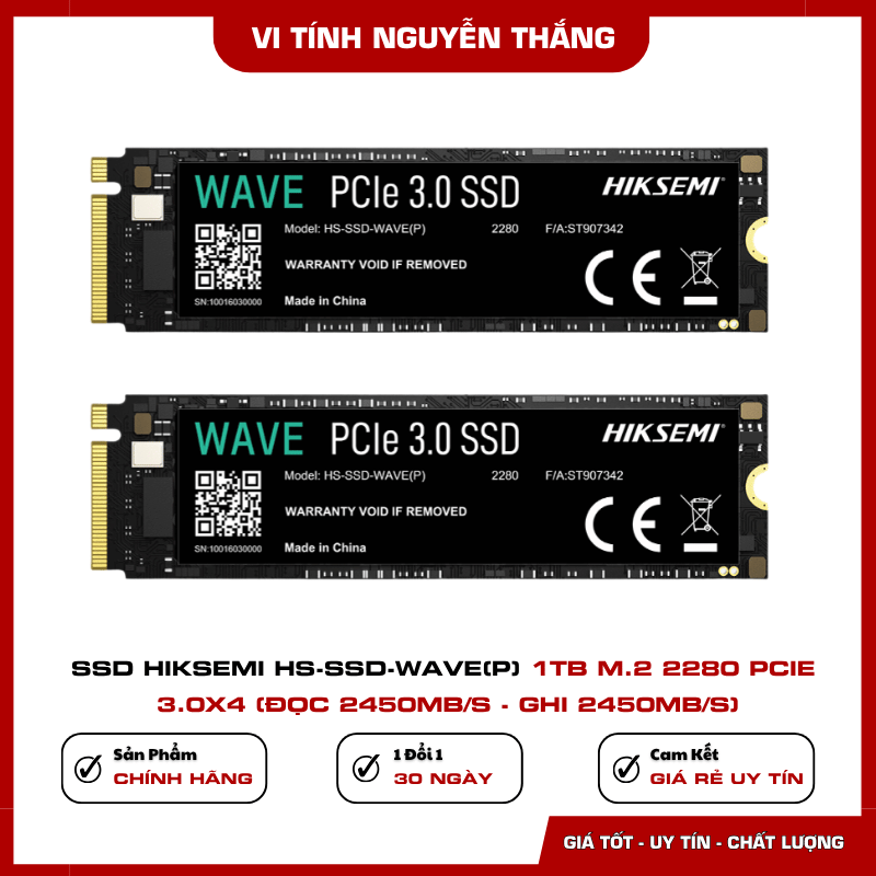 SSD HIKSEMI WAVE(P) 1TB sử dụng bộ nhớ 3D NAND