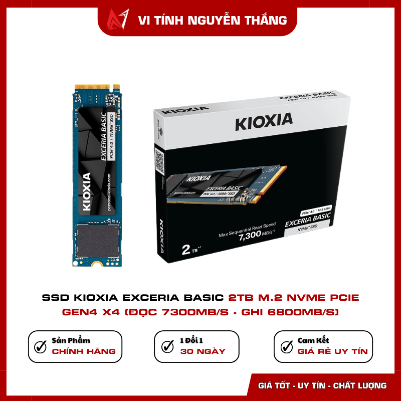 SSD Kioxia Exceria Basic 2TB chuẩn M.2 2280
