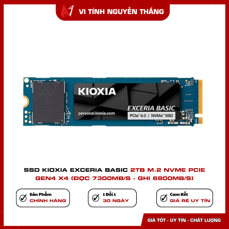 SSD Kioxia Exceria Basic 2TB M.2 NVMe PCIe Gen4 x4