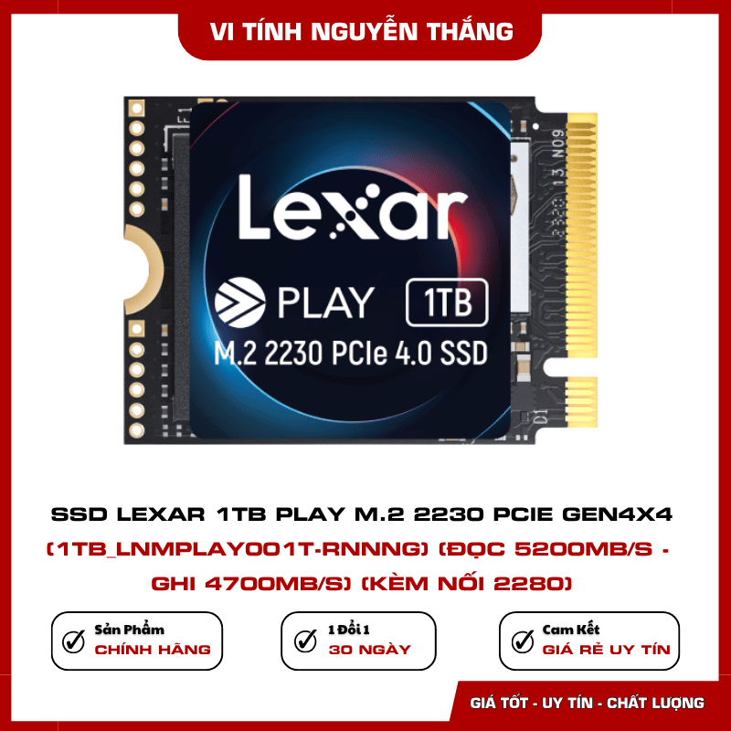 SSD Lexar PLAY 1TB 2230 kèm nối 2280