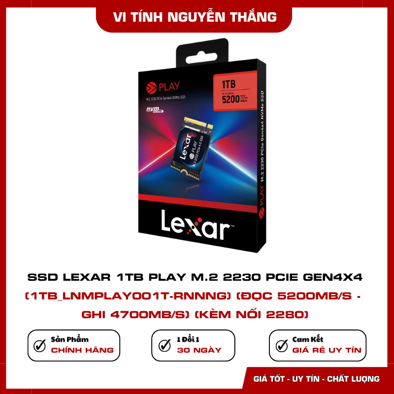 SSD Lexar PLAY 2230 hỗ trợ SLC Dynamic Cache