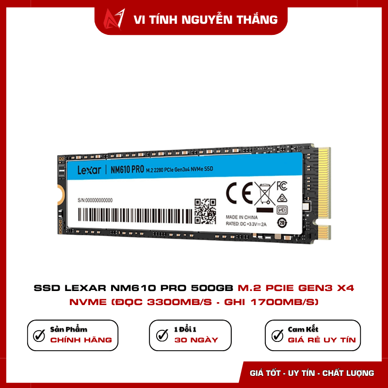 SSD Lexar NM610 PRO form M.2 2280 nhỏ gọn