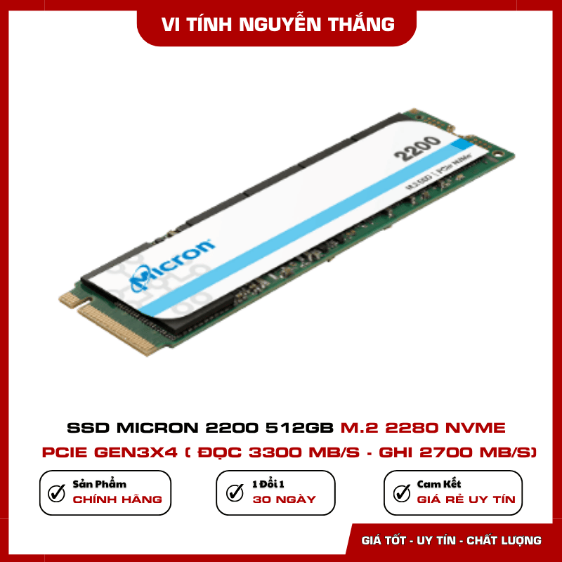 SSD Micron 2200 512GB M.2 NVMe