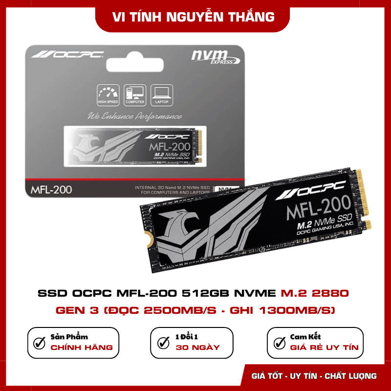 Chuẩn M.2 2280 NVMe PCIe Gen 3 OCPC MFL-200