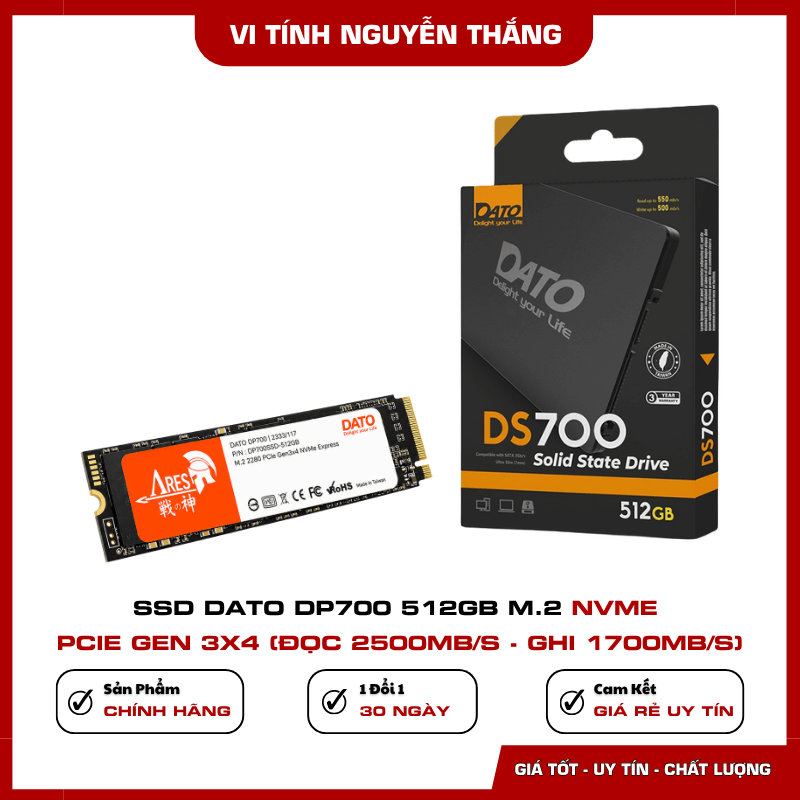 Hiệu năng đọc ghi SSD DATO DP700 512GB