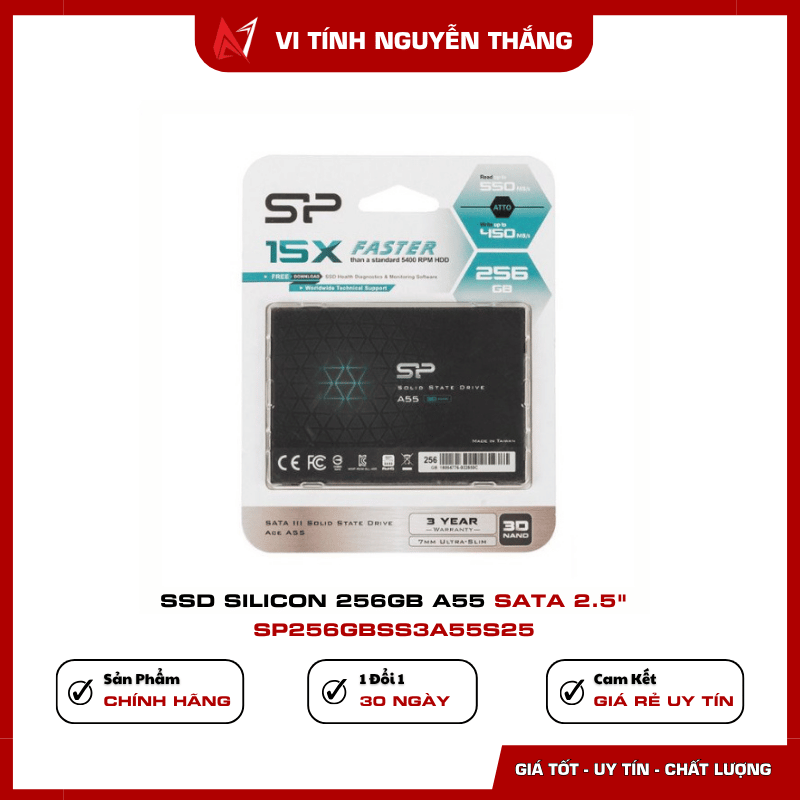 Nâng cấp SSD Silicon Power A55 256GB cho PC laptop