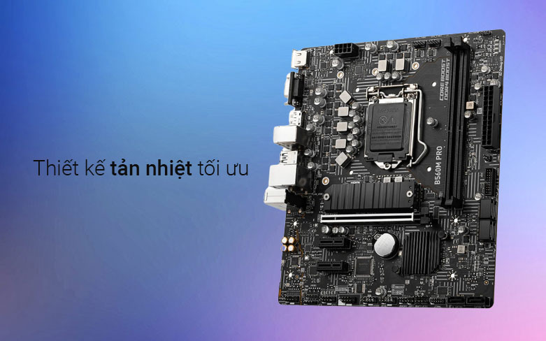 Mainboard MSI B560M Pro| Thiết kế tản nhiệt tối ưu