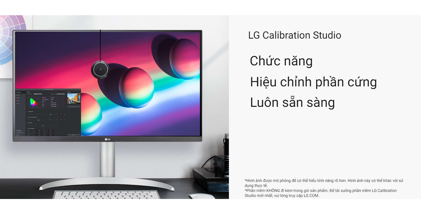 Màn hình LG 27UP850-W chức năng cân màu