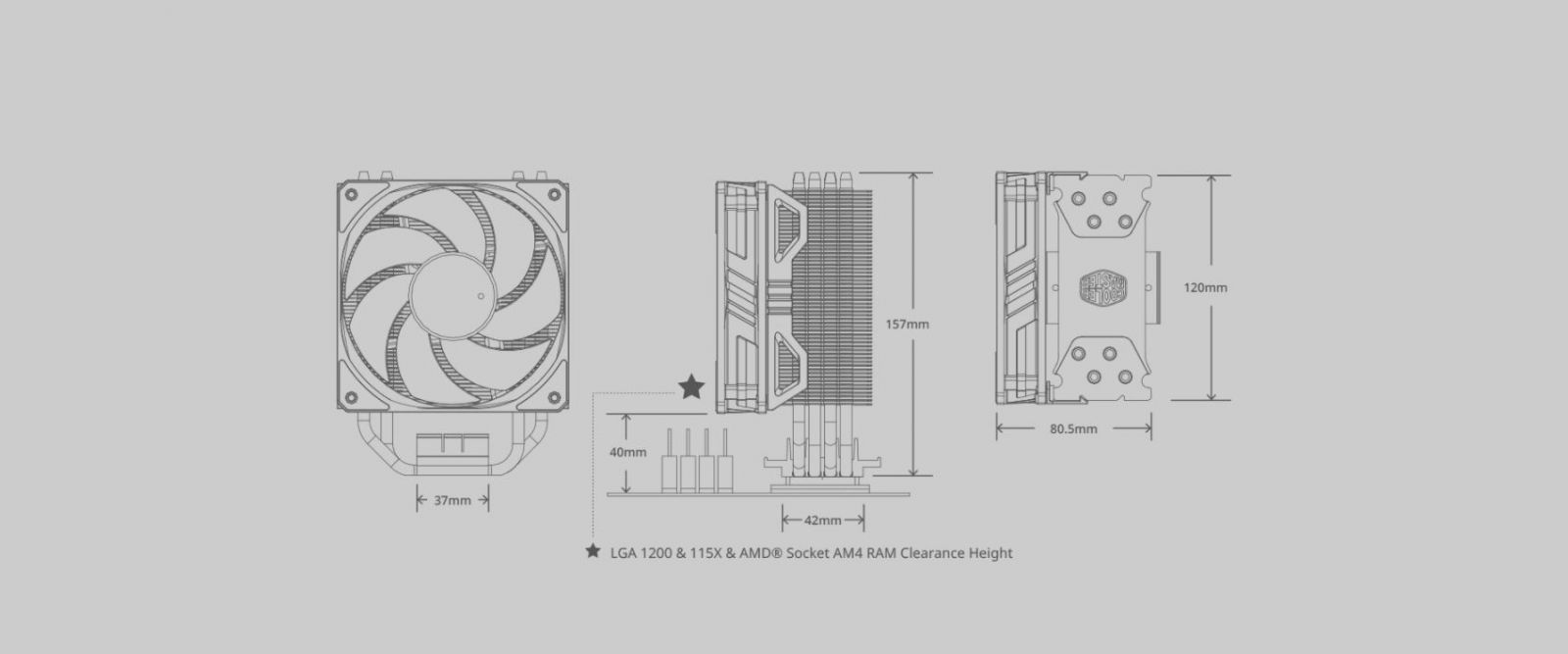 Tản Nhiệt Khí CoolerMaster Hyper 212 Spectrum V2  giới thiệu 6