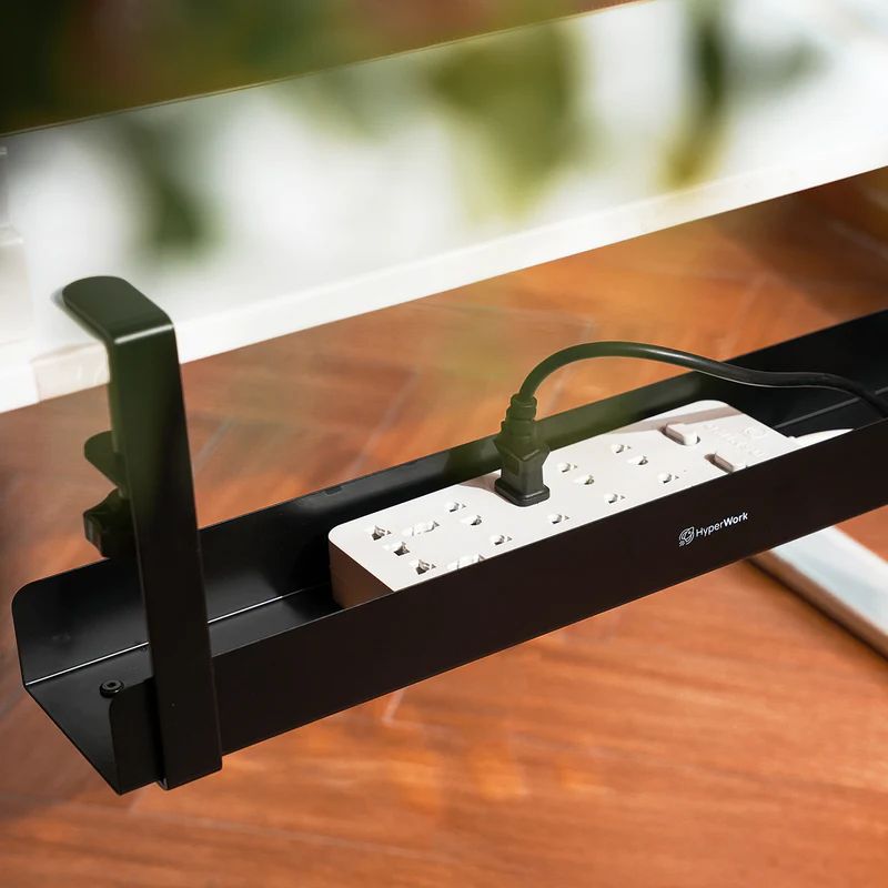 Khay dấu dây kẹp bàn HyperWork Đen