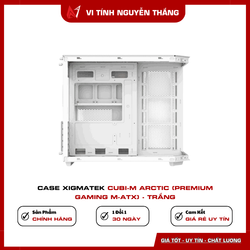 Case Xigmatek Cubi M Arctic Premium Gaming M-ATX Trắng
