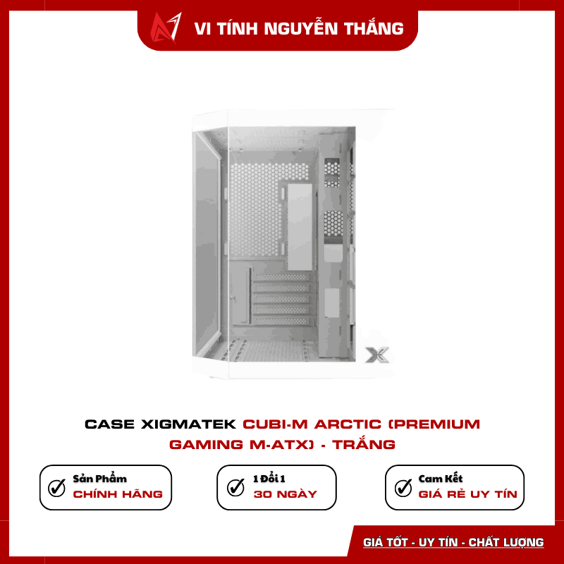 Case Xigmatek Cubi M Arctic Premium Gaming M-ATX Trắng