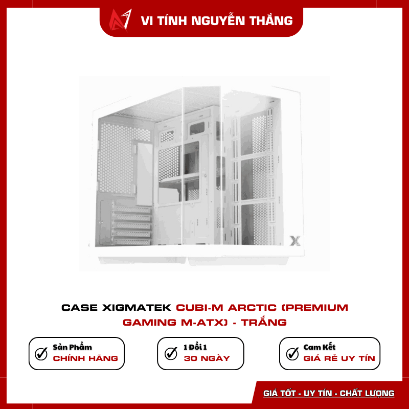 Case Xigmatek Cubi M Arctic Premium Gaming M-ATX Trắng