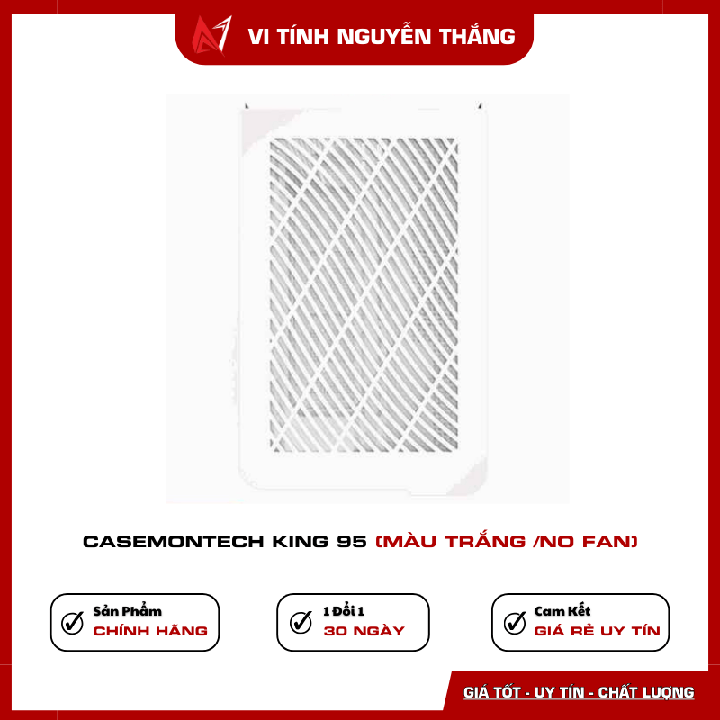 Case Montech King 95 màu trắng cao cấp