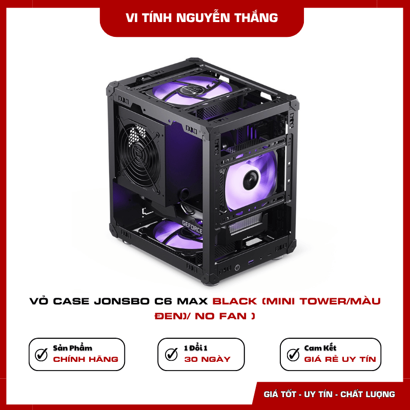 Không gian lắp linh kiện Jonsbo C6 MAX Black