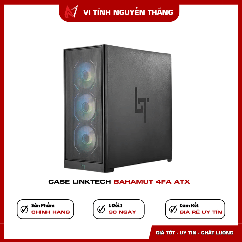 Case Linktech Bahamut 4FA ATX kèm 4 fan ARGB