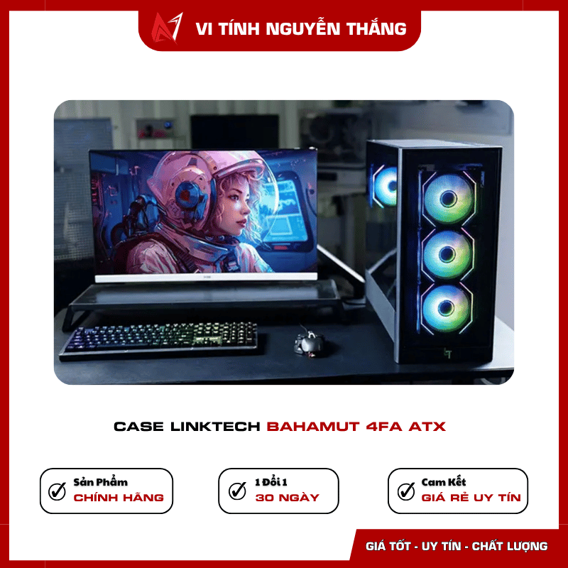 Case Linktech Bahamut 4FA ATX hỗ trợ VGA dài và tản nhiệt nước