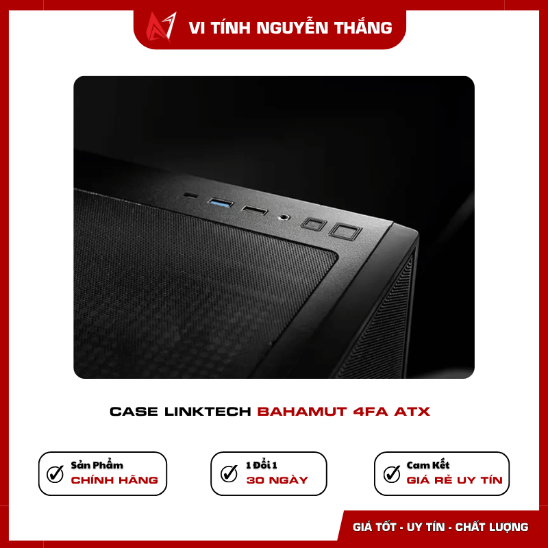 Case Linktech Bahamut 4FA ATX có cổng Type-C USB 3.0 USB 2.0 HD Audio