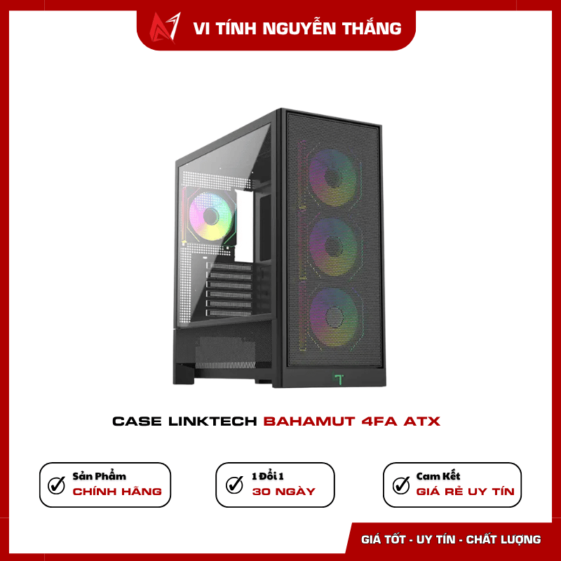Case Linktech Bahamut 4FA ATX thiết kế Elegant Mesh