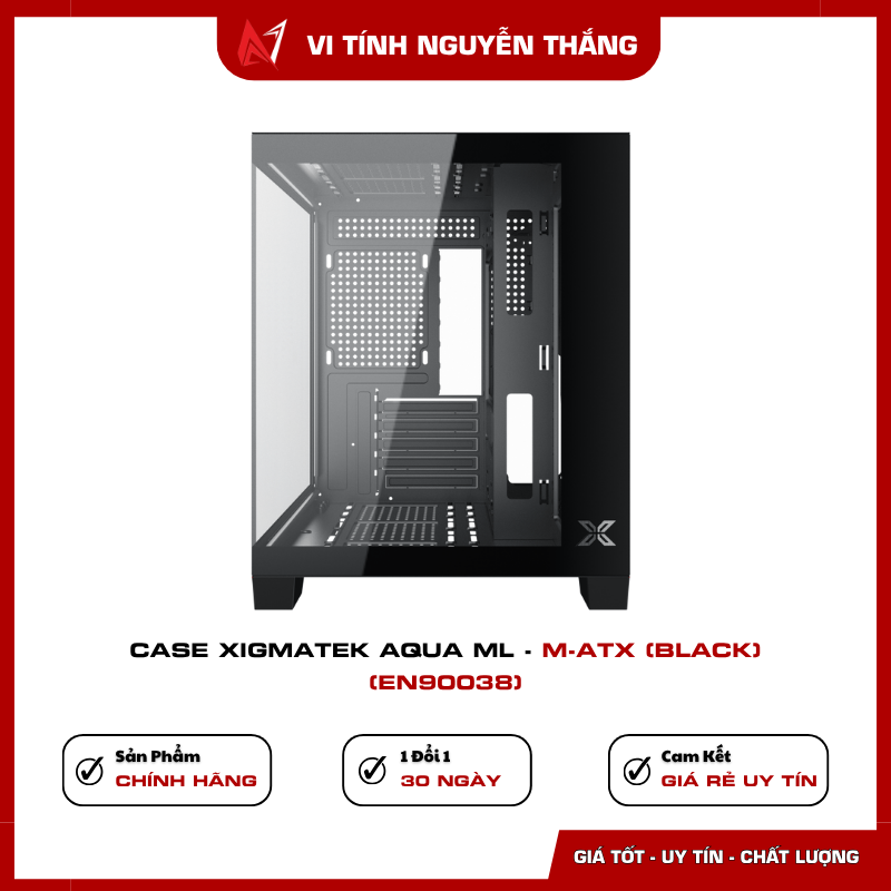 Vỏ case Xigmatek AQUA ML hỗ trợ main Micro ATX Mini ITX