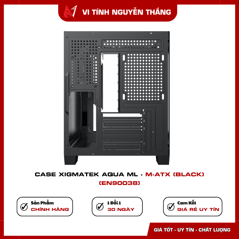 Case Xigmatek AQUA ML hỗ trợ lắp quạt và radiator tản nhiệt nước