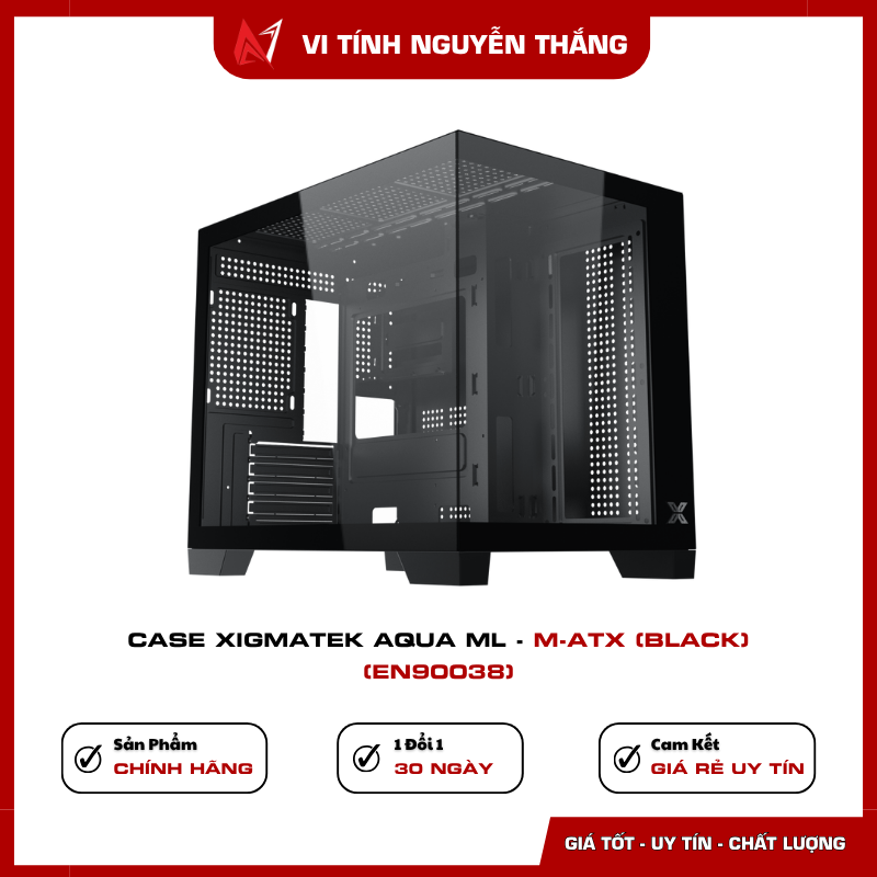 Case Xigmatek AQUA ML EN90038 màu đen thiết kế M-ATX