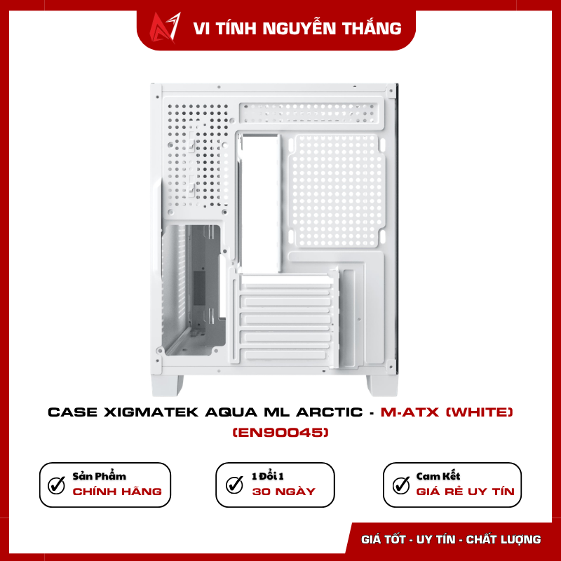 Case Xigmatek AQUA ML Arctic hỗ trợ radiator 360mm