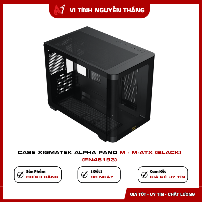 Case Xigmatek Alpha Pano M hỗ trợ VGA 410mm tản CPU 160mm