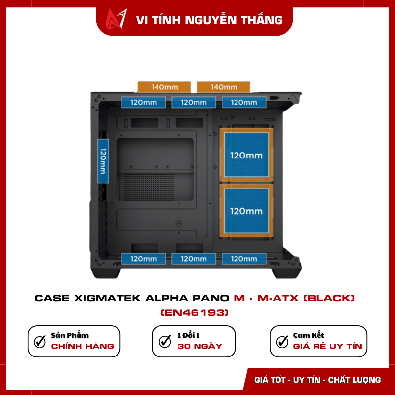 Build PC với Case Xigmatek Alpha Pano M Black EN46193