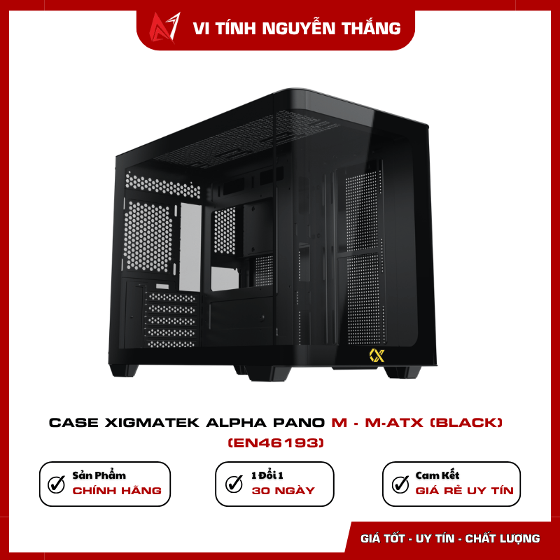 Case Xigmatek Alpha Pano M Black EN46193 kính cường lực
