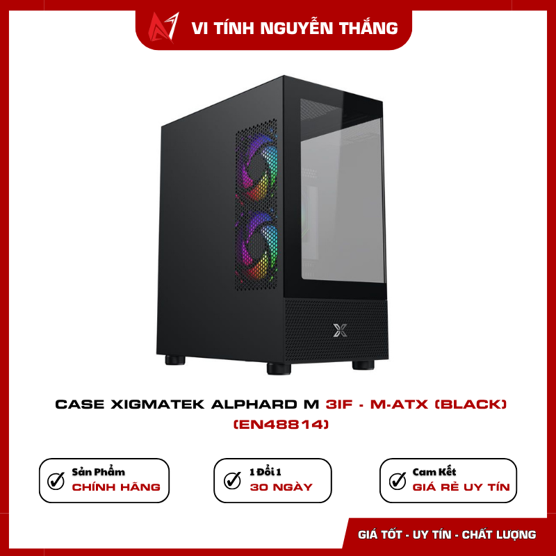 Case Xigmatek Alphard M 3IF hỗ trợ VGA 350mm CPU cooler 165mm