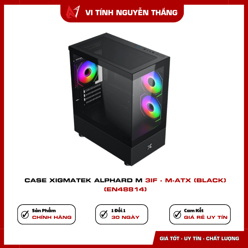 Case Xigmatek Alphard M 3IF kèm sẵn 3 fan 120mm