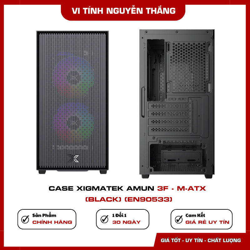 Không gian lắp linh kiện Case Xigmatek Amun 3F