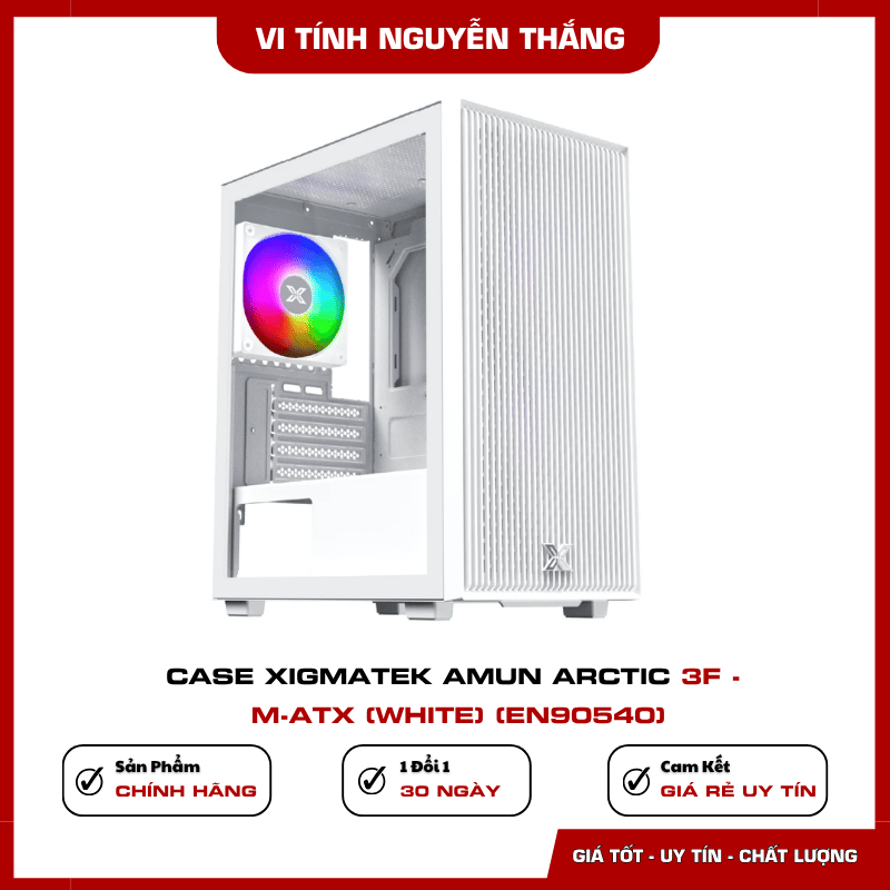 Case Xigmatek Amun Arctic 3F EN90540 màu trắng