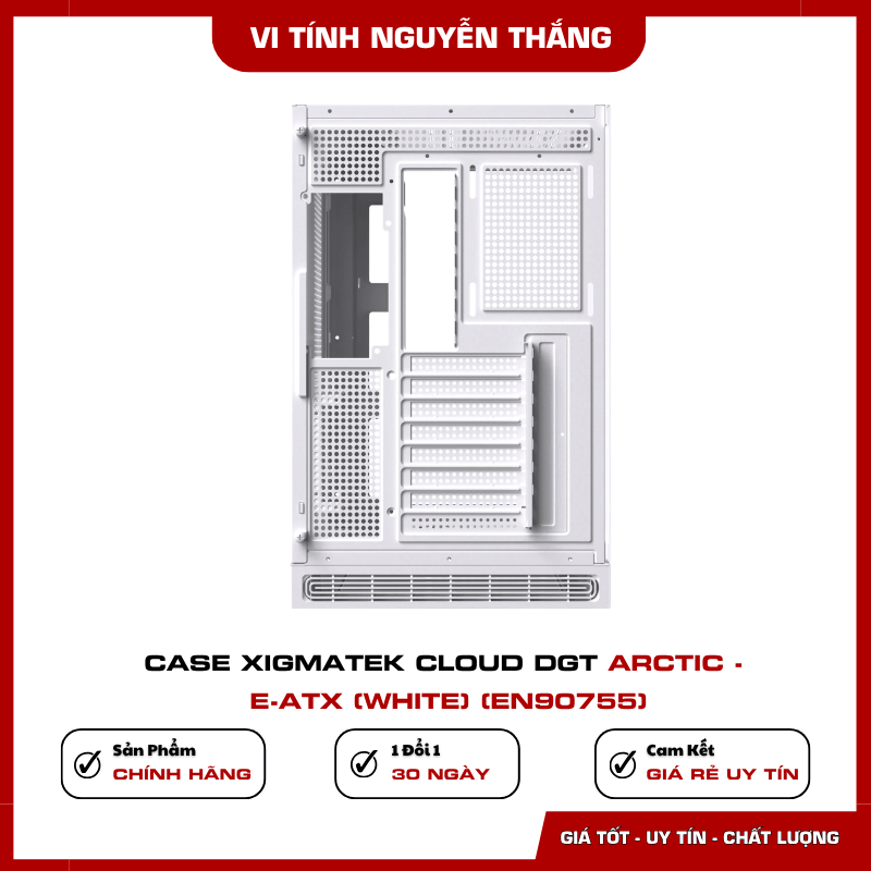 Case Xigmatek Cloud DGT Arctic hỗ trợ mainboard Back Plug
