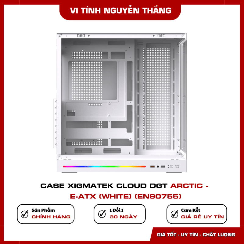 Không gian lắp linh kiện của case Xigmatek Cloud DGT Arctic E-ATX