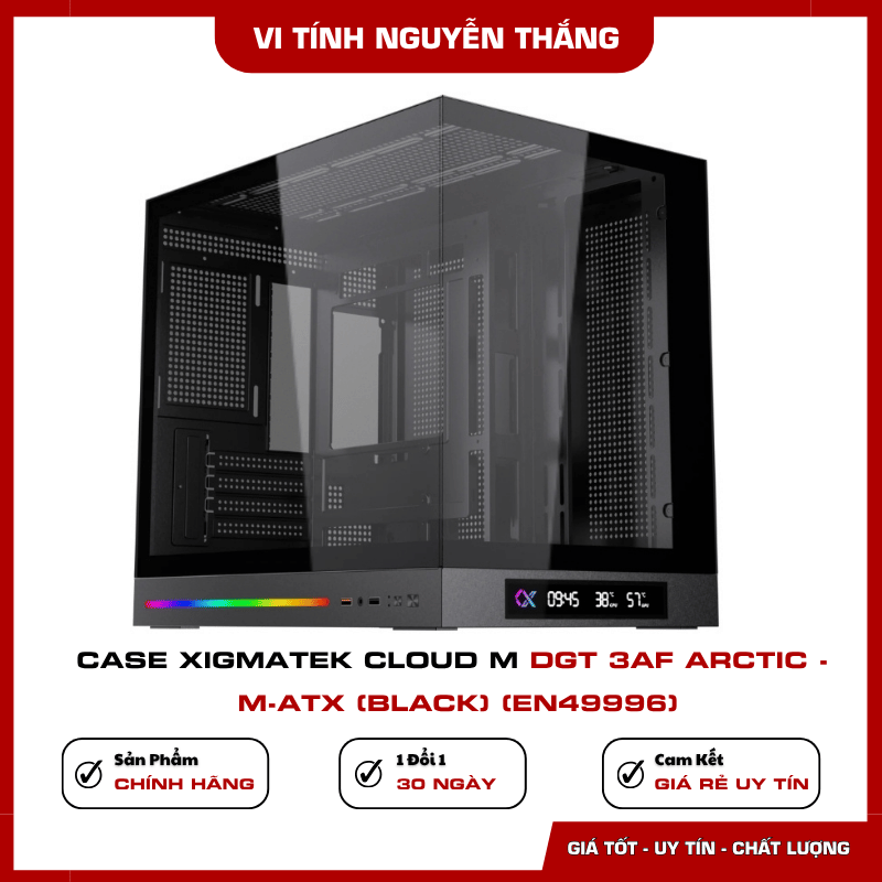 Build PC gaming với Case Xigmatek Cloud M DGT 3AF Black EN49996