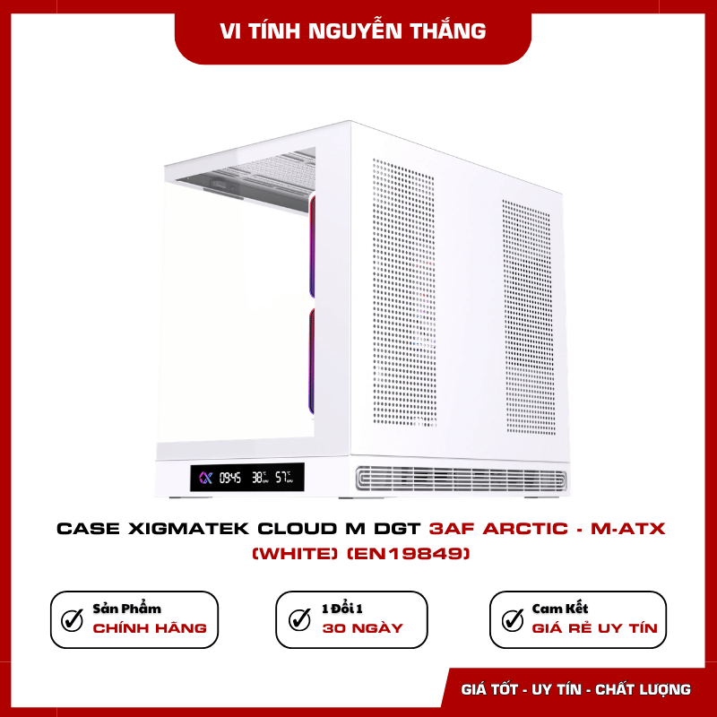 Hệ thống 3 fan ARGB Case Xigmatek Cloud M DGT 3AF Arctic