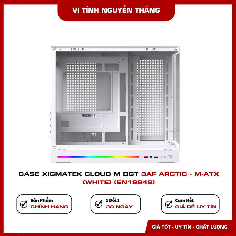 Không gian lắp linh kiện Case Xigmatek Cloud M DGT 3AF Arctic