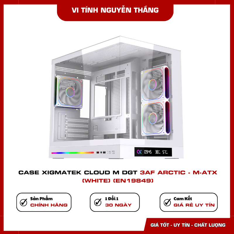Case Xigmatek Cloud M DGT 3AF Arctic màu trắng EN19849
