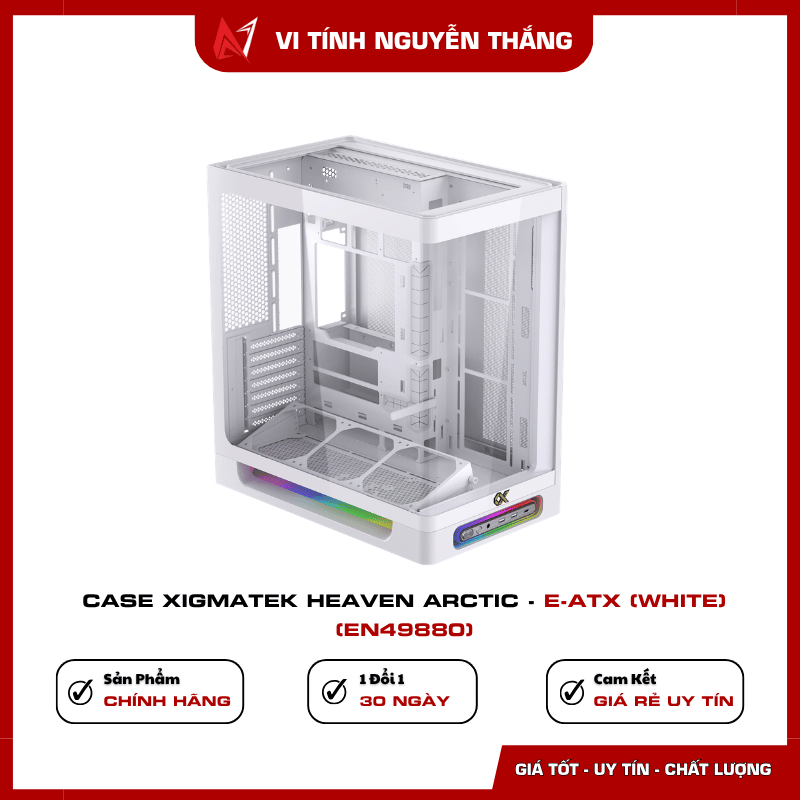 Case Xigmatek Heaven Arctic hỗ trợ quạt và tản nhiệt nước
