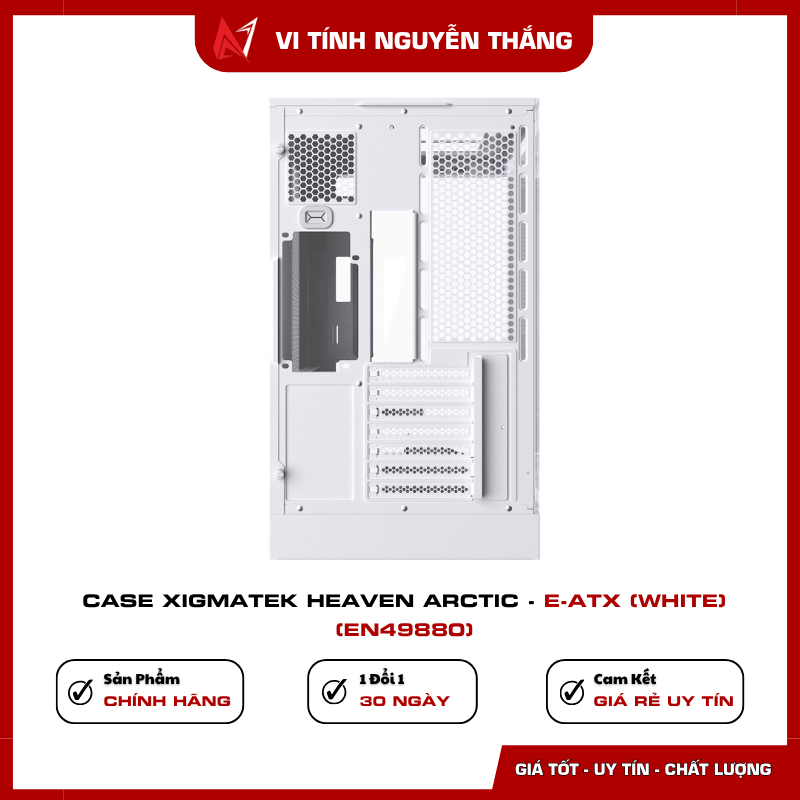 Case Xigmatek Heaven Arctic cổng kết nối USB-C và USB 3.0