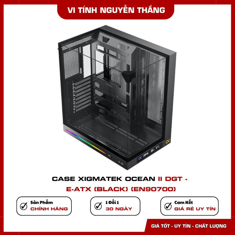 Vị trí lắp quạt và radiator trên Case Xigmatek Ocean II DGT