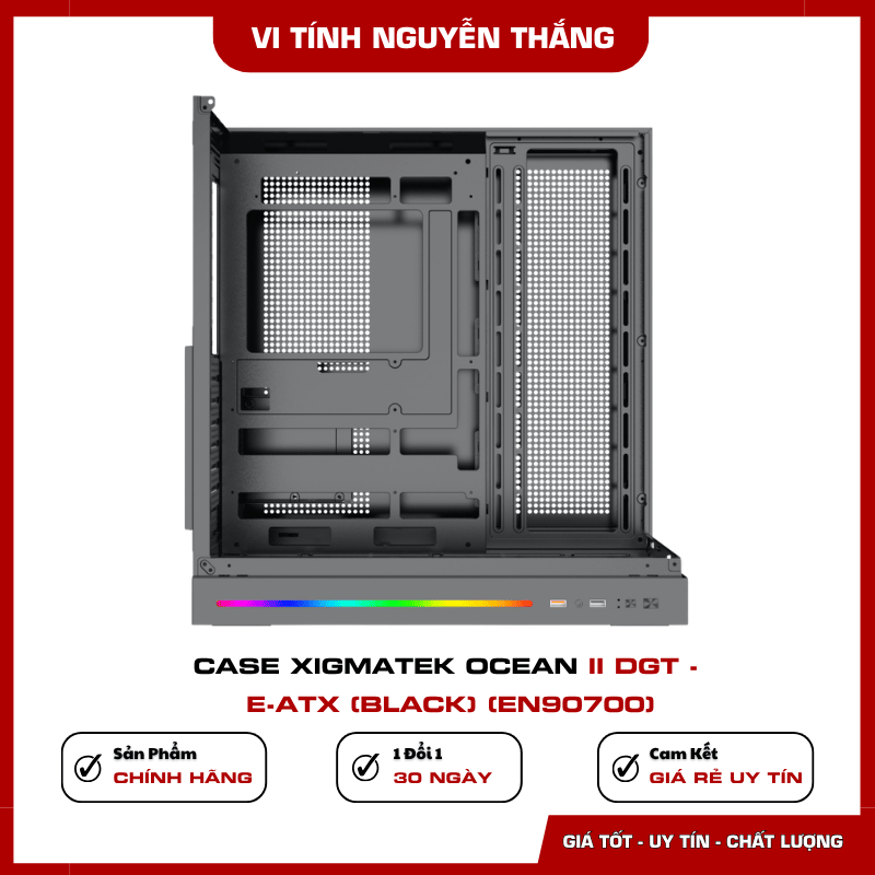 Không gian lắp linh kiện của Case Xigmatek Ocean II DGT E-ATX