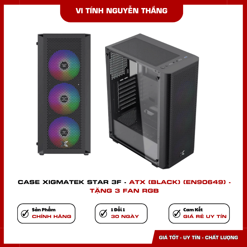 Case Xigmatek STAR 3F EN90649 màu đen