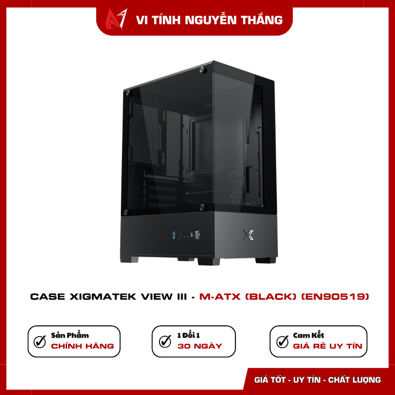 Case Xigmatek View III EN90519 màu đen thiết kế Mini Tower