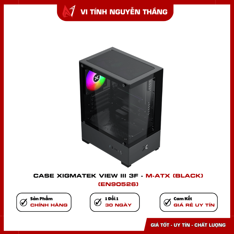 Vỏ case Xigmatek View III 3F hỗ trợ main Micro ATX Mini ITX