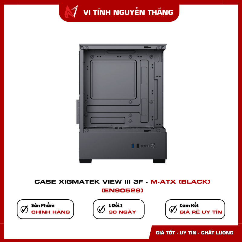 Case Xigmatek View III 3F hỗ trợ quạt làm mát tối ưu airflow