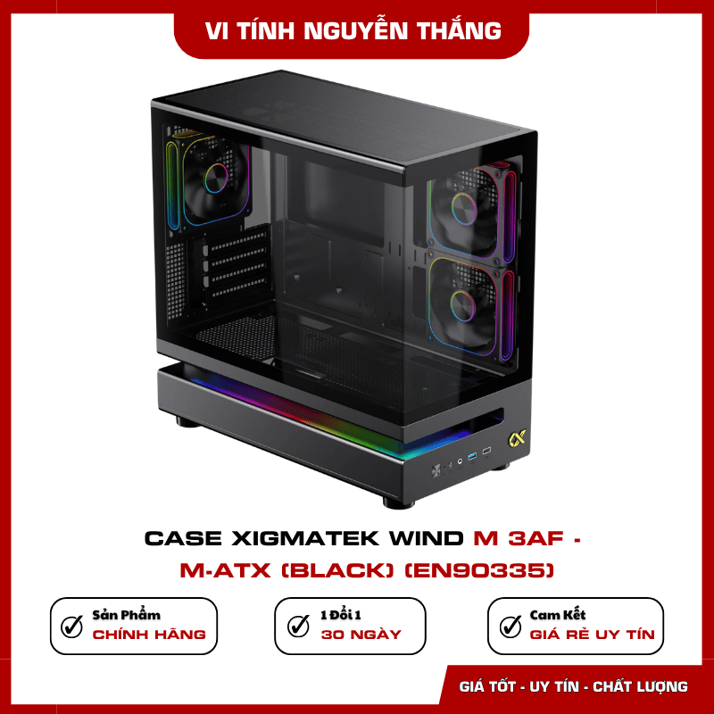 Case Xigmatek Wind M 3AF EN90335 hỗ trợ Micro-ATX Mini-ITX