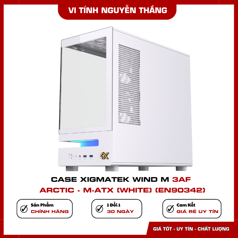 Không gian lắp linh kiện Case Xigmatek Wind M Arctic